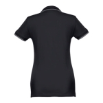 Polo bicolore personnalisé pour femmes en coton 210 g/m² THC Rome couleur noir
