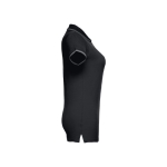 Polo bicolore personnalisé pour femmes en coton 210 g/m² THC Rome couleur noir troisième vue