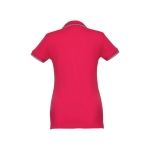 Polo bicolore personnalisé pour femmes en coton 210 g/m² THC Rome couleur rouge deuxième vue