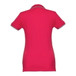 Polo bicolore personnalisé pour femmes en coton 210 g/m² THC Rome couleur rouge