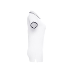 Polo bicolore personnalisé pour femmes en coton 210 g/m² THC Rome couleur blanc troisième vue