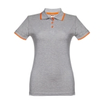 Polo bicolore personnalisé pour femmes en coton 210 g/m² THC Rome couleur gris