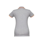 Polo bicolore personnalisé pour femmes en coton 210 g/m² THC Rome couleur gris deuxième vue