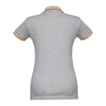 Polo bicolore personnalisé pour femmes en coton 210 g/m² THC Rome couleur gris
