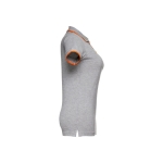 Polo bicolore personnalisé pour femmes en coton 210 g/m² THC Rome couleur gris troisième vue