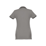 Polo bicolore personnalisé pour femmes en coton 210 g/m² THC Rome couleur gris foncé deuxième vue