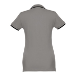 Polo bicolore personnalisé pour femmes en coton 210 g/m² THC Rome couleur gris foncé