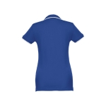 Polo bicolore personnalisé pour femmes en coton 210 g/m² THC Rome couleur bleu roi deuxième vue
