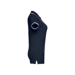 Polo bicolore personnalisé pour femmes en coton 210 g/m² THC Rome couleur bleu marine troisième vue