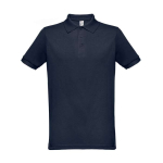 Polos avec logo en couleur en coton et polyester 200 g/m² THC Berlin couleur bleu première vue