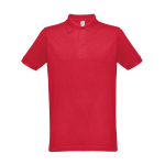 Polos avec logo en couleur en coton et polyester 200 g/m² THC Berlin couleur rouge première vue