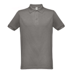 Polos avec logo en couleur en coton et polyester 200 g/m² THC Berlin couleur gris foncé