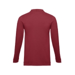 Polos publicitaires à manches longues en coton 210 g/m² THC Bern couleur bordeaux deuxième vue