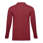 Polos publicitaires à manches longues en coton 210 g/m² THC Bern couleur bordeaux