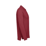 Polos publicitaires à manches longues en coton 210 g/m² THC Bern couleur bordeaux troisième vue