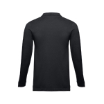 Polos publicitaires à manches longues en coton 210 g/m² THC Bern couleur noir deuxième vue