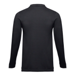 Polos publicitaires à manches longues en coton 210 g/m² THC Bern couleur noir