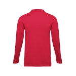 Polos publicitaires à manches longues en coton 210 g/m² THC Bern couleur rouge deuxième vue