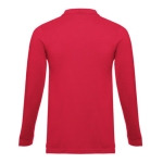 Polos publicitaires à manches longues en coton 210 g/m² THC Bern couleur rouge