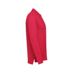 Polos publicitaires à manches longues en coton 210 g/m² THC Bern couleur rouge troisième vue