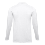 Polos publicitaires à manches longues en coton 210 g/m² THC Bern couleur blanc