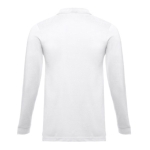 Polos publicitaires à manches longues en coton 210 g/m² THC Bern couleur blanc