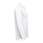 Polos publicitaires à manches longues en coton 210 g/m² THC Bern couleur blanc