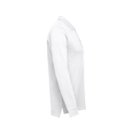 Polos publicitaires à manches longues en coton 210 g/m² THC Bern couleur blanc troisième vue