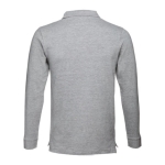 Polos publicitaires à manches longues en coton 210 g/m² THC Bern couleur gris