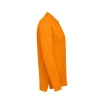 Polos publicitaires à manches longues en coton 210 g/m² THC Bern couleur orange troisième vue