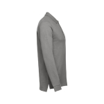 Polos publicitaires à manches longues en coton 210 g/m² THC Bern couleur gris foncé troisième vue