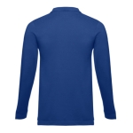 Polos publicitaires à manches longues en coton 210 g/m² THC Bern couleur bleu roi