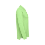 Polos publicitaires à manches longues en coton 210 g/m² THC Bern couleur vert clair troisième vue