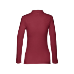 Polo à manches longues pour femmes en coton 210 g/m² THC Bern couleur bordeaux deuxième vue