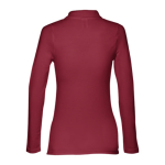 Polo à manches longues pour femmes en coton 210 g/m² THC Bern couleur bordeaux