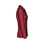 Polo à manches longues pour femmes en coton 210 g/m² THC Bern couleur bordeaux troisième vue