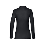 Polo à manches longues pour femmes en coton 210 g/m² THC Bern couleur noir deuxième vue