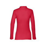 Polo à manches longues pour femmes en coton 210 g/m² THC Bern couleur rouge deuxième vue