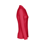 Polo à manches longues pour femmes en coton 210 g/m² THC Bern couleur rouge troisième vue