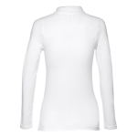 Polo à manches longues pour femmes en coton 210 g/m² THC Bern couleur blanc