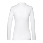 Polo à manches longues pour femmes en coton 210 g/m² THC Bern couleur blanc