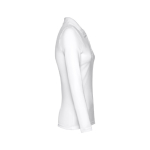 Polo à manches longues pour femmes en coton 210 g/m² THC Bern couleur blanc troisième vue