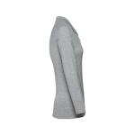 Polo à manches longues pour femmes en coton 210 g/m² THC Bern couleur gris troisième vue