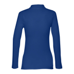 Polo à manches longues pour femmes en coton 210 g/m² THC Bern couleur bleu roi