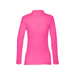 Polo à manches longues pour femmes en coton 210 g/m² THC Bern couleur fuchsia deuxième vue