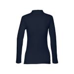 Polo à manches longues pour femmes en coton 210 g/m² THC Bern couleur bleu marine deuxième vue