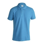 Polos économiques plusieurs coloris en coton 180 g/m² Keya couleur bleu ciel première vue