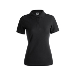Polos personnalisables pour femmes en coton 180 g/m² Keya couleur noir première vue