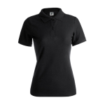 Polos personnalisables pour femmes en coton 180 g/m² Keya couleur noir première vue