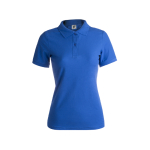 Polos personnalisables pour femmes en coton 180 g/m² Keya couleur bleu première vue